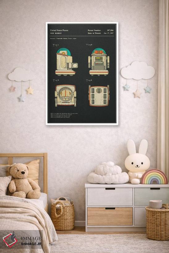 تابلو دکوراتیو Inc.) Toy Robot Patent " اثر جازبری بلو - D4W