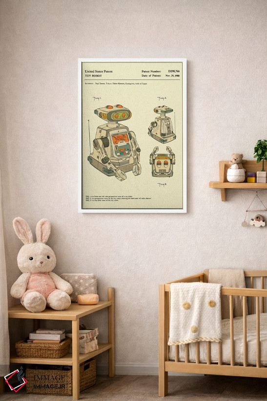 تابلو دکوراتیو Inc.) Toy Robot Patent" اثر جازبری بلو - D3W