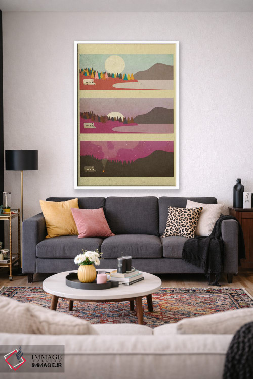 تابلو دکوراتیو آتش کمپ ۱ اثر جازبری بلو - D1W