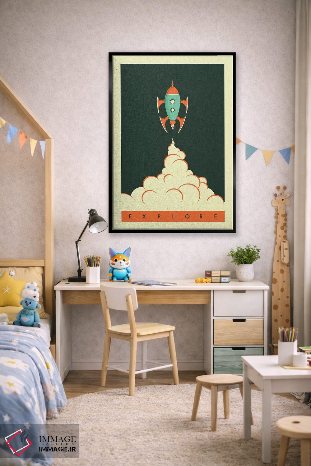 تابلو دکوراتیو اکتشاف ۲ اثر جازبری بلو - D1B