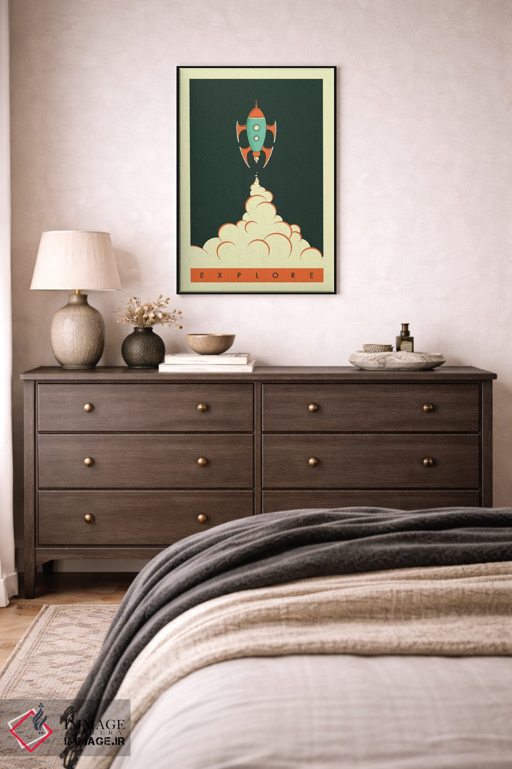 تابلو دکوراتیو اکتشاف ۲ اثر جازبری بلو - D6B