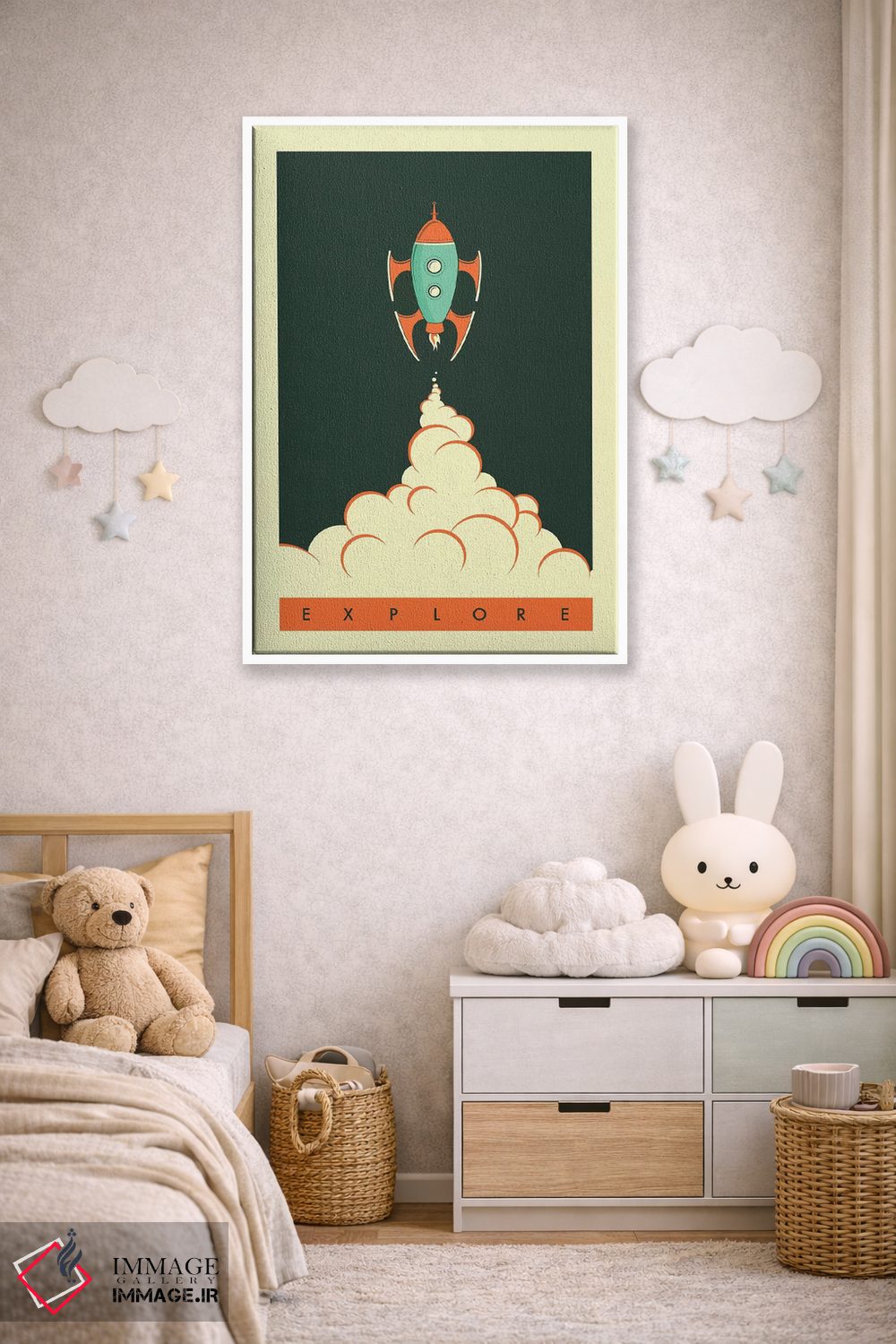 تابلو دکوراتیو اکتشاف ۲ اثر جازبری بلو - D4W