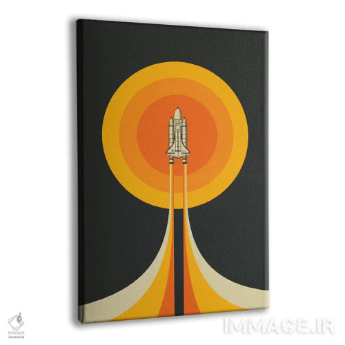 تابلو دکوراتیو رو به بالا اثر جازبری بلو - نمای پرسپکتیو محصول