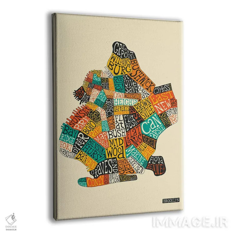 تابلو مدرن بروکلین اثر جازبری بلو - نمای پرسپکتیو محصول