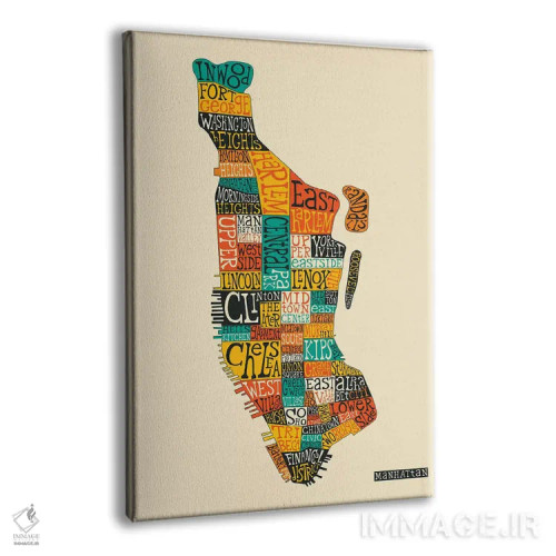 تابلو مدرن منهتن اثر جازبری بلو - نمای پرسپکتیو محصول