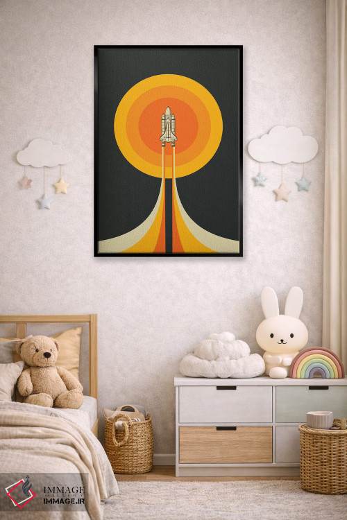 تابلو دکوراتیو رو به بالا اثر جازبری بلو - D5B