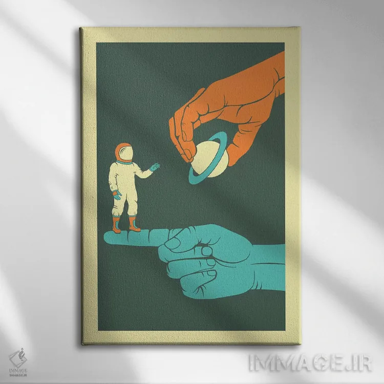 تابلو دکوراتیو رویابین اثر جازبری بلو - نمای روبهرو روی دیوار