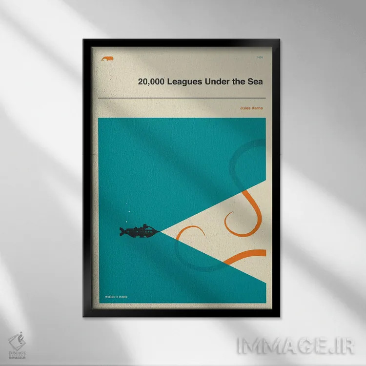 تابلو دکوراتیو 000 Leagues Under The Sea" اثر جازبری بلو - نمای قابدار مشکی