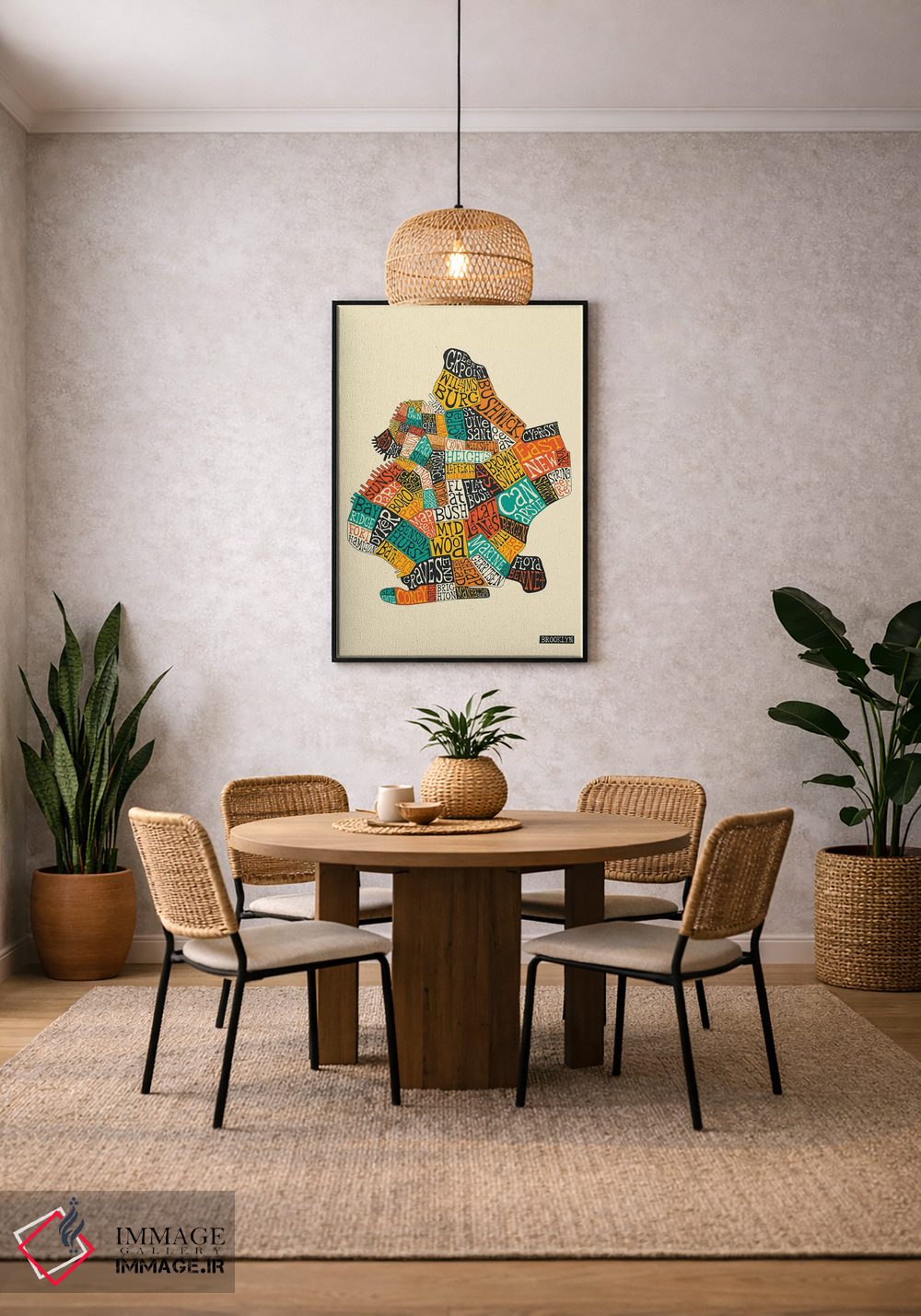 تابلو مدرن بروکلین اثر جازبری بلو - D4B