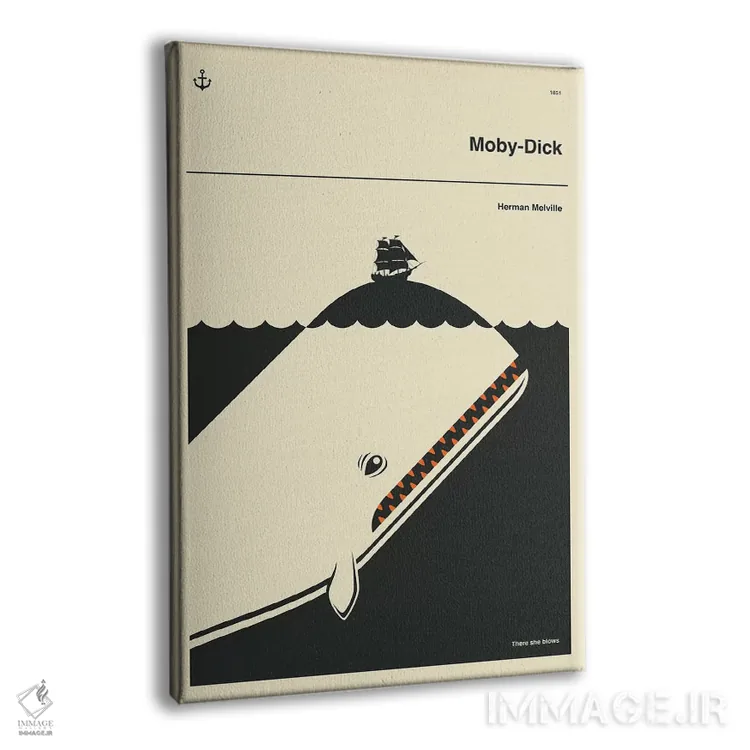 تابلو دکوراتیو موبی دیک اثر جازبری بلو - نمای پرسپکتیو محصول