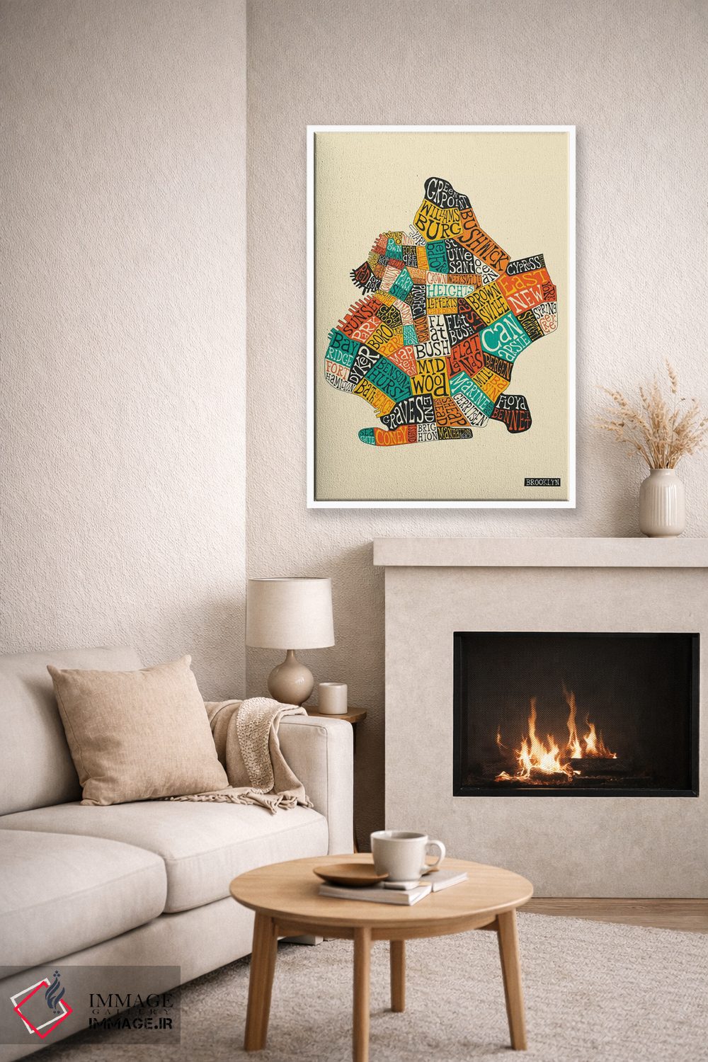 تابلو مدرن بروکلین اثر جازبری بلو - D6W