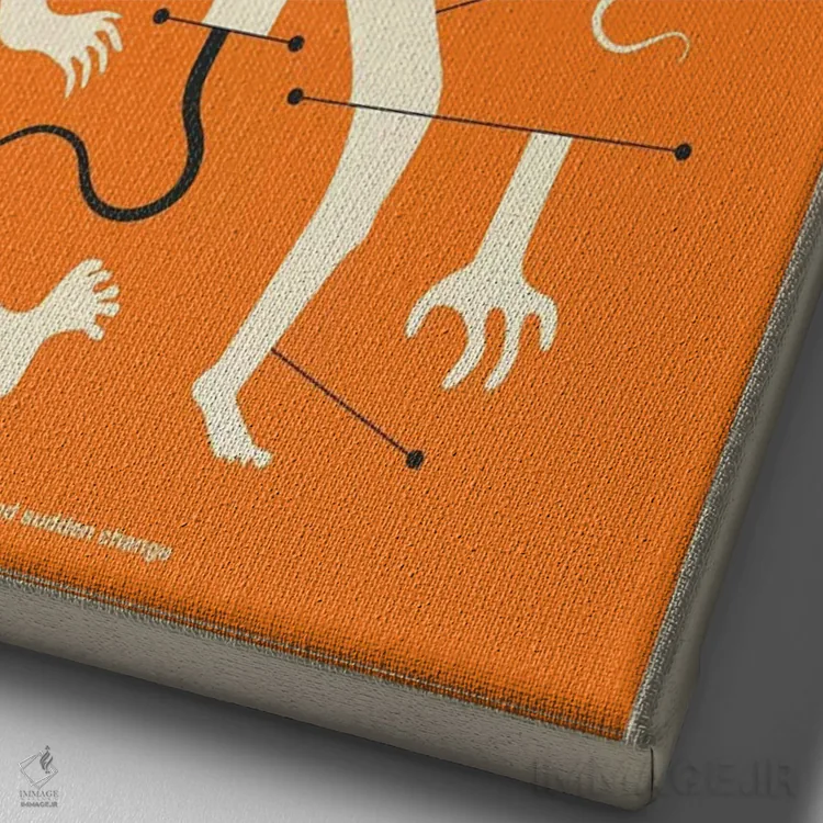 تابلو مدرن فرانکنشتاین اثر جازبری بلو - نمای نزدیک بافت بوم