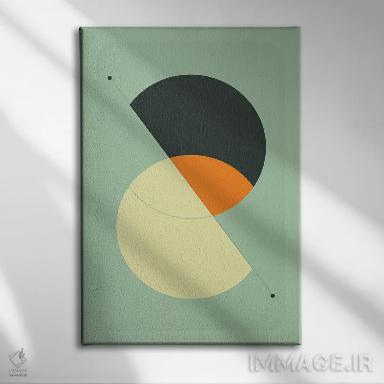 تابلو مینیمال تیک تاک ۲۱ اثر جازبری بلو - نمای روبهرو روی دیوار