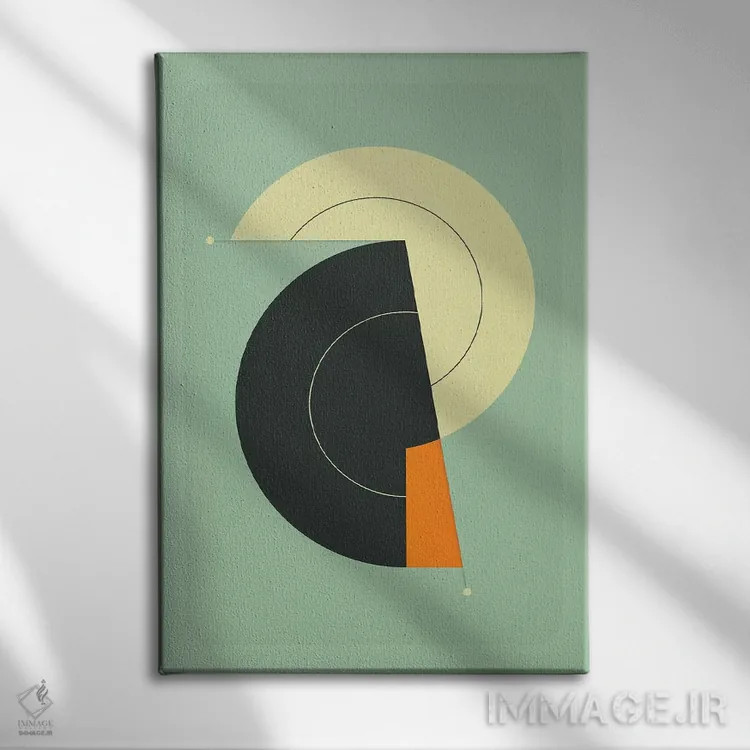 تابلو مینیمال تیک تاک ۲۳ اثر جازبری بلو - نمای روبهرو روی دیوار