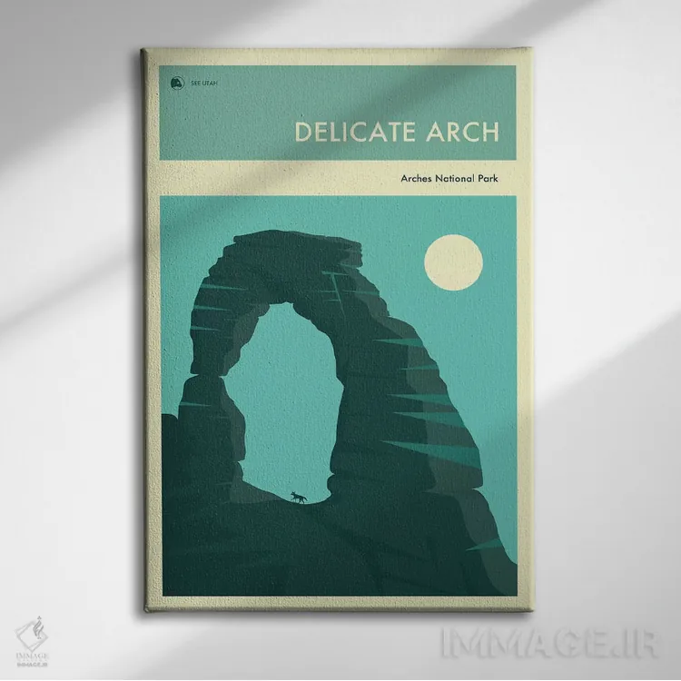 تابلو دکوراتیو طاق ظریف اثر جازبری بلو - نمای روبهرو روی دیوار