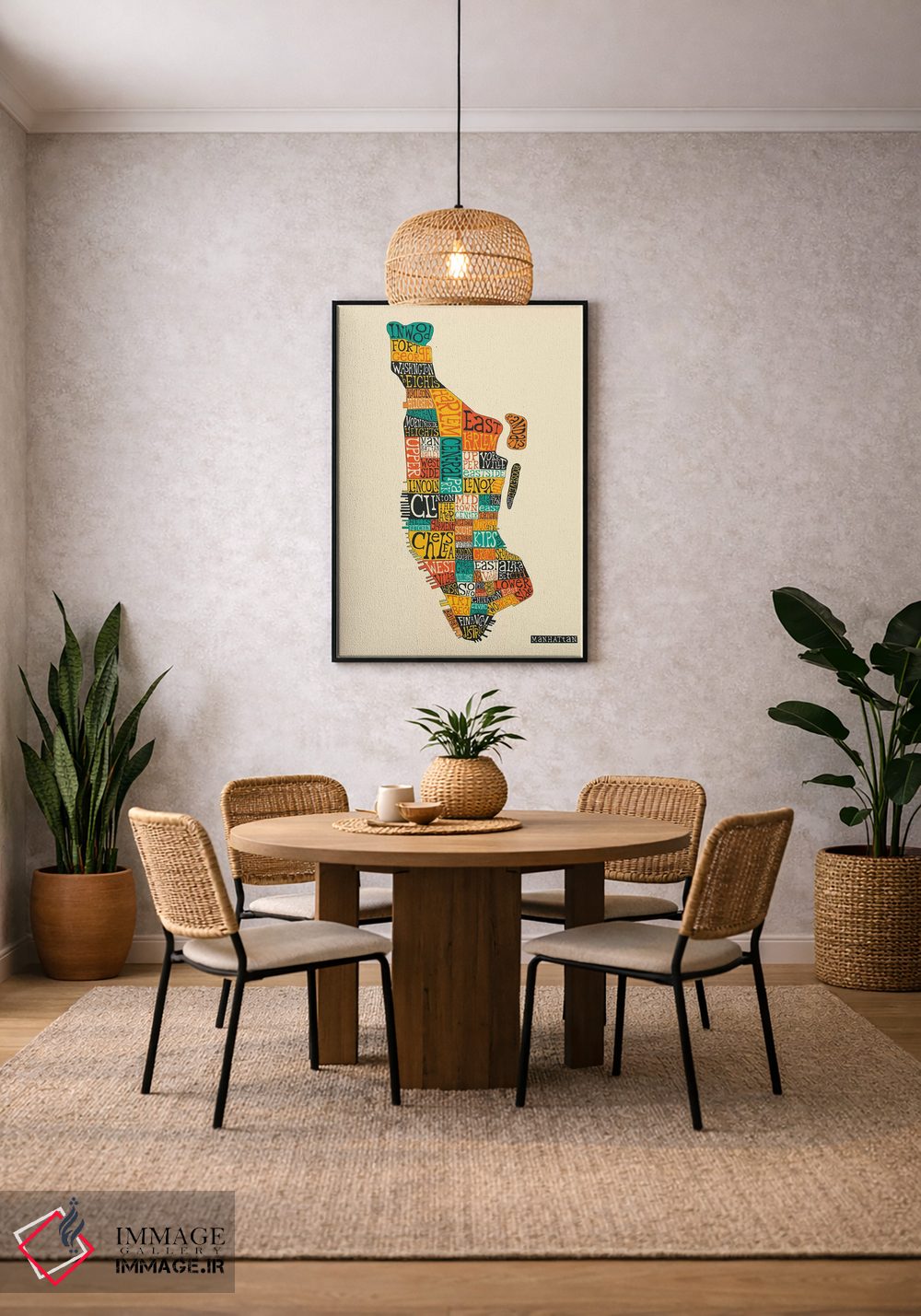 تابلو مدرن منهتن اثر جازبری بلو - D4B