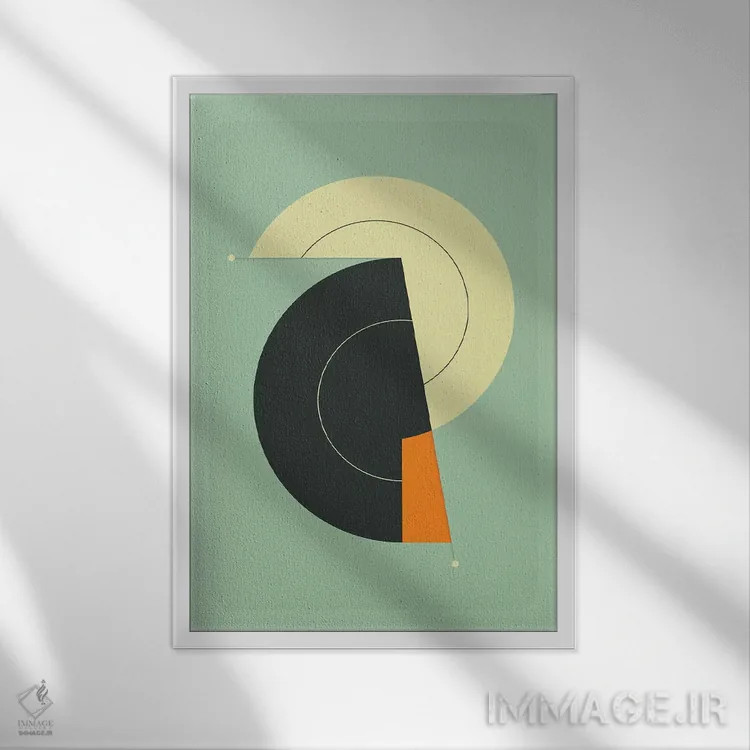 تابلو مینیمال تیک تاک ۲۳ اثر جازبری بلو - نمای قابدار سفید