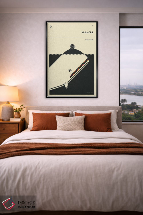 تابلو دکوراتیو موبی دیک اثر جازبری بلو - D3B