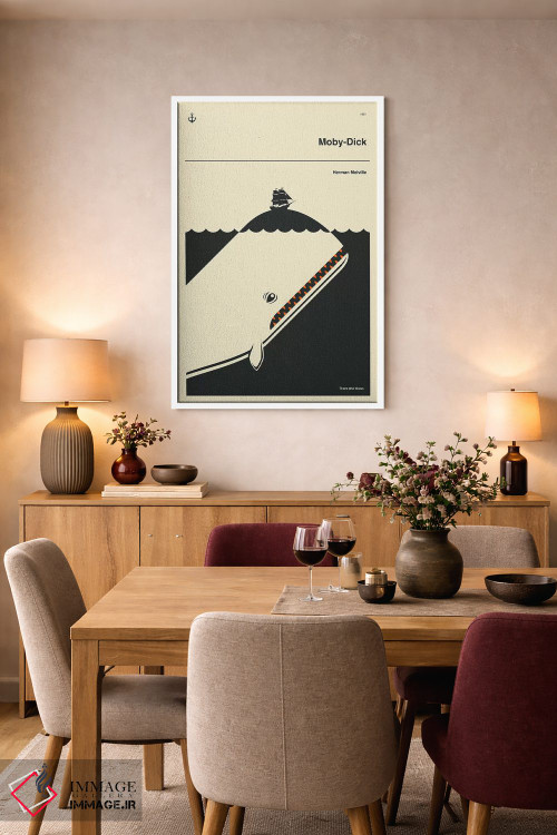 تابلو دکوراتیو موبی دیک اثر جازبری بلو - D4W