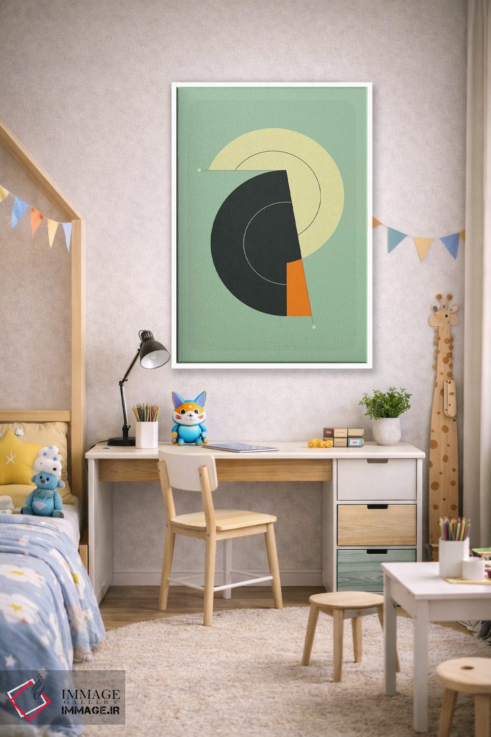 تابلو مینیمال تیک تاک ۲۳ اثر جازبری بلو - D1W