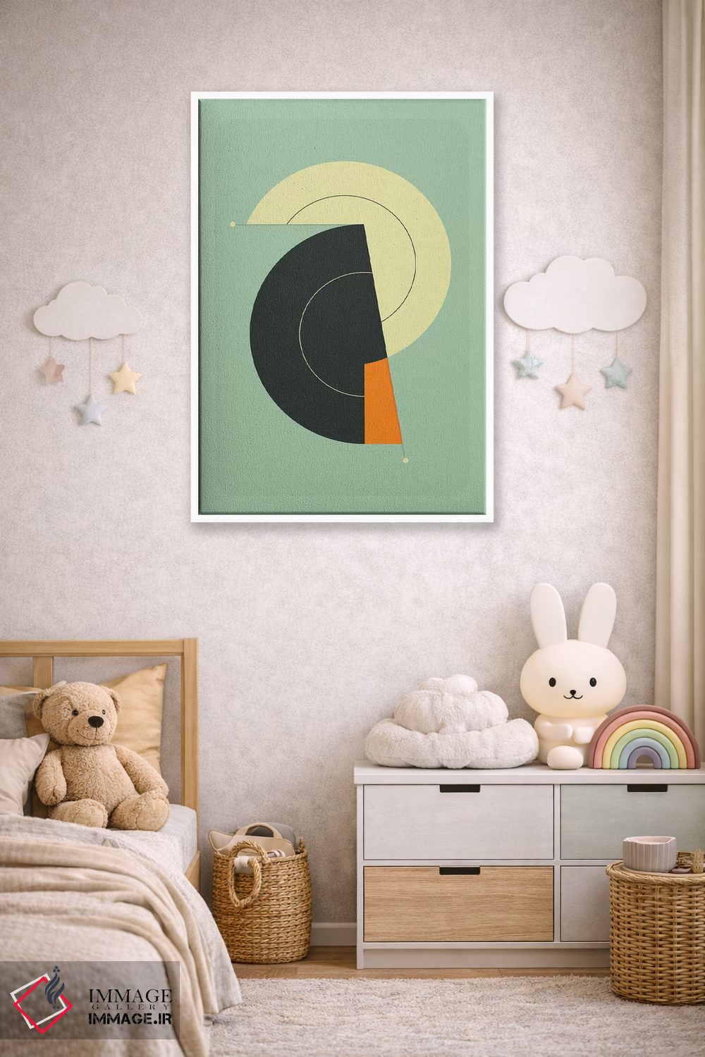 تابلو مینیمال تیک تاک ۲۳ اثر جازبری بلو - D3W