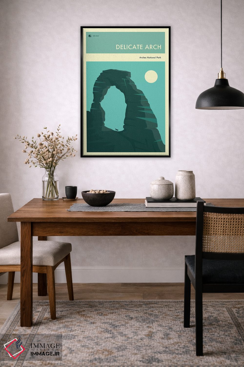 تابلو دکوراتیو طاق ظریف اثر جازبری بلو - D6B