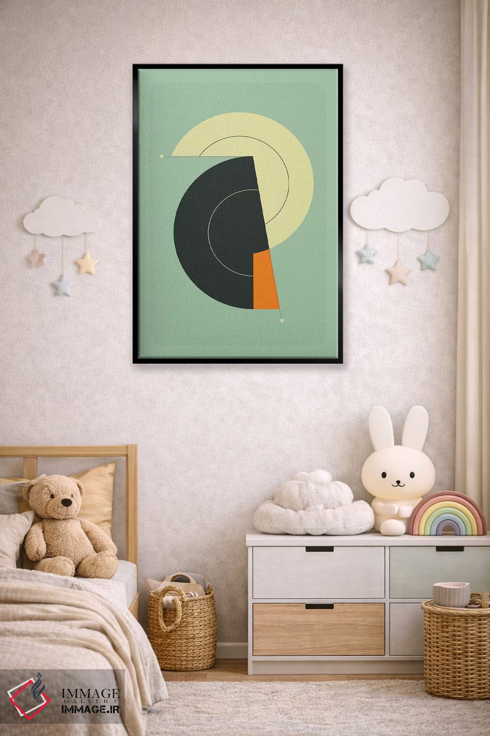 تابلو مینیمال تیک تاک ۲۳ اثر جازبری بلو - D5B