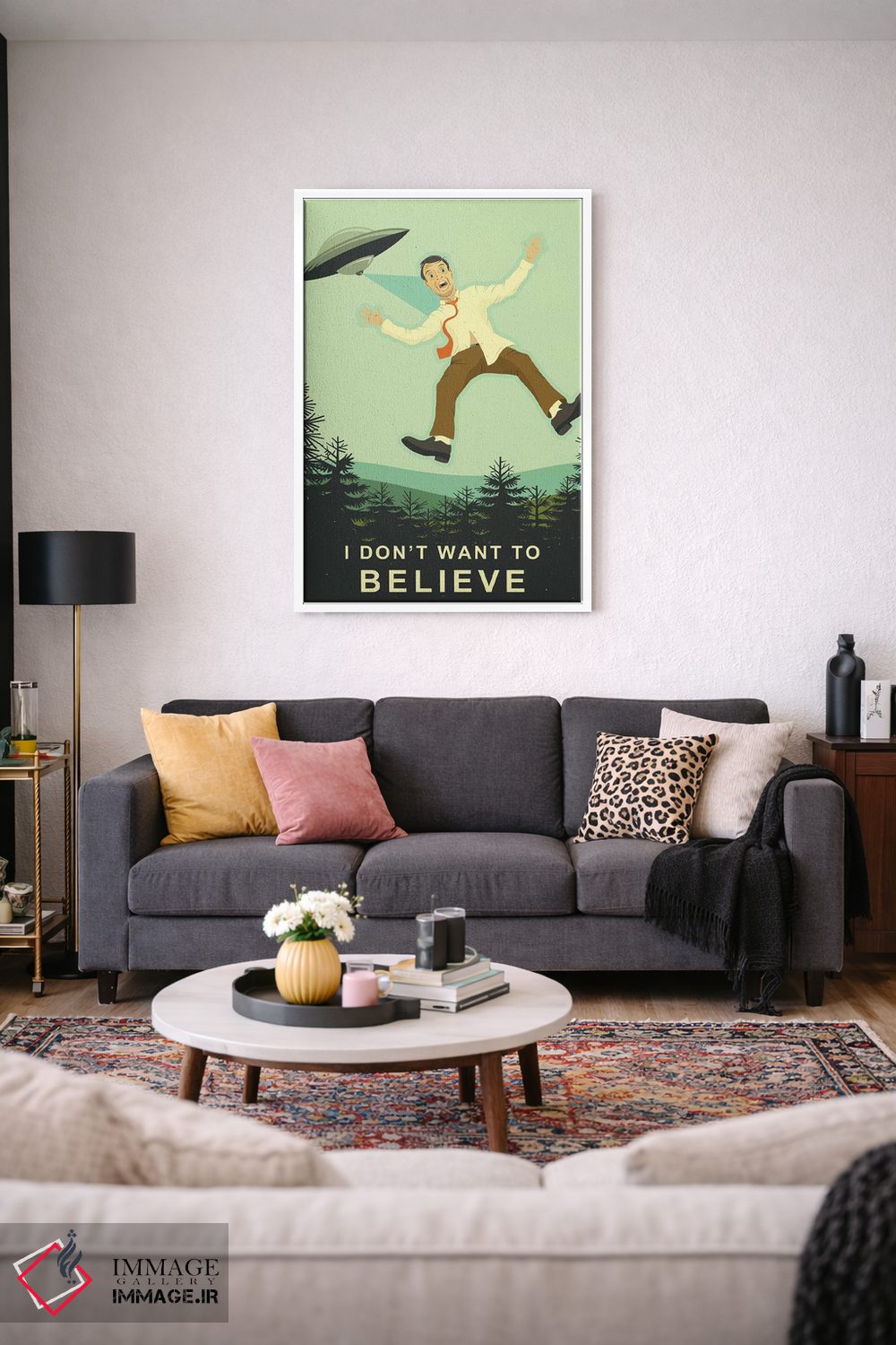 تابلو دکوراتیو نمی خواهم باور کنم اثر جازبری بلو - D1W