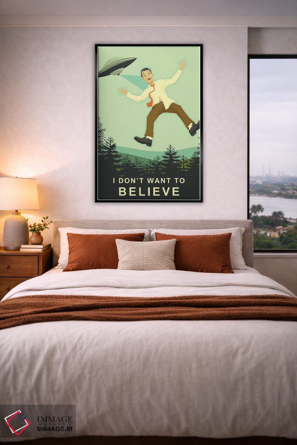 تابلو دکوراتیو نمی خواهم باور کنم اثر جازبری بلو - D3B