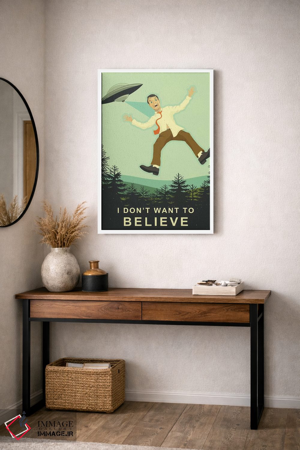 تابلو دکوراتیو نمی خواهم باور کنم اثر جازبری بلو - D2W