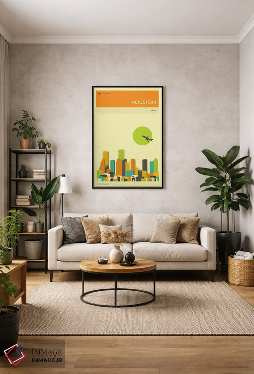 تابلو دکوراتیو افق شهر هیوستون III اثر جازبری بلو - D1B