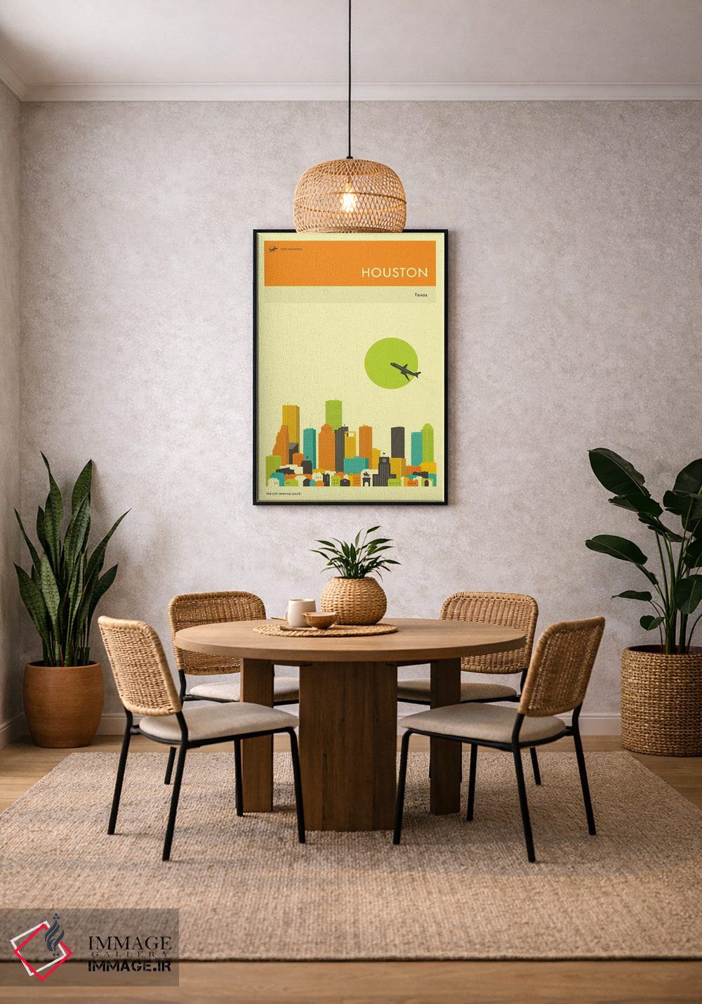 تابلو دکوراتیو افق شهر هیوستون III اثر جازبری بلو - D5B