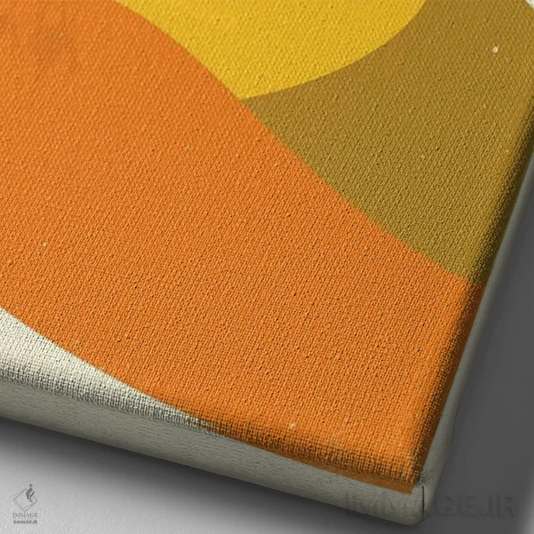 تابلو دکوراتیو مراکش II اثر جازبری بلو - نمای نزدیک بافت بوم