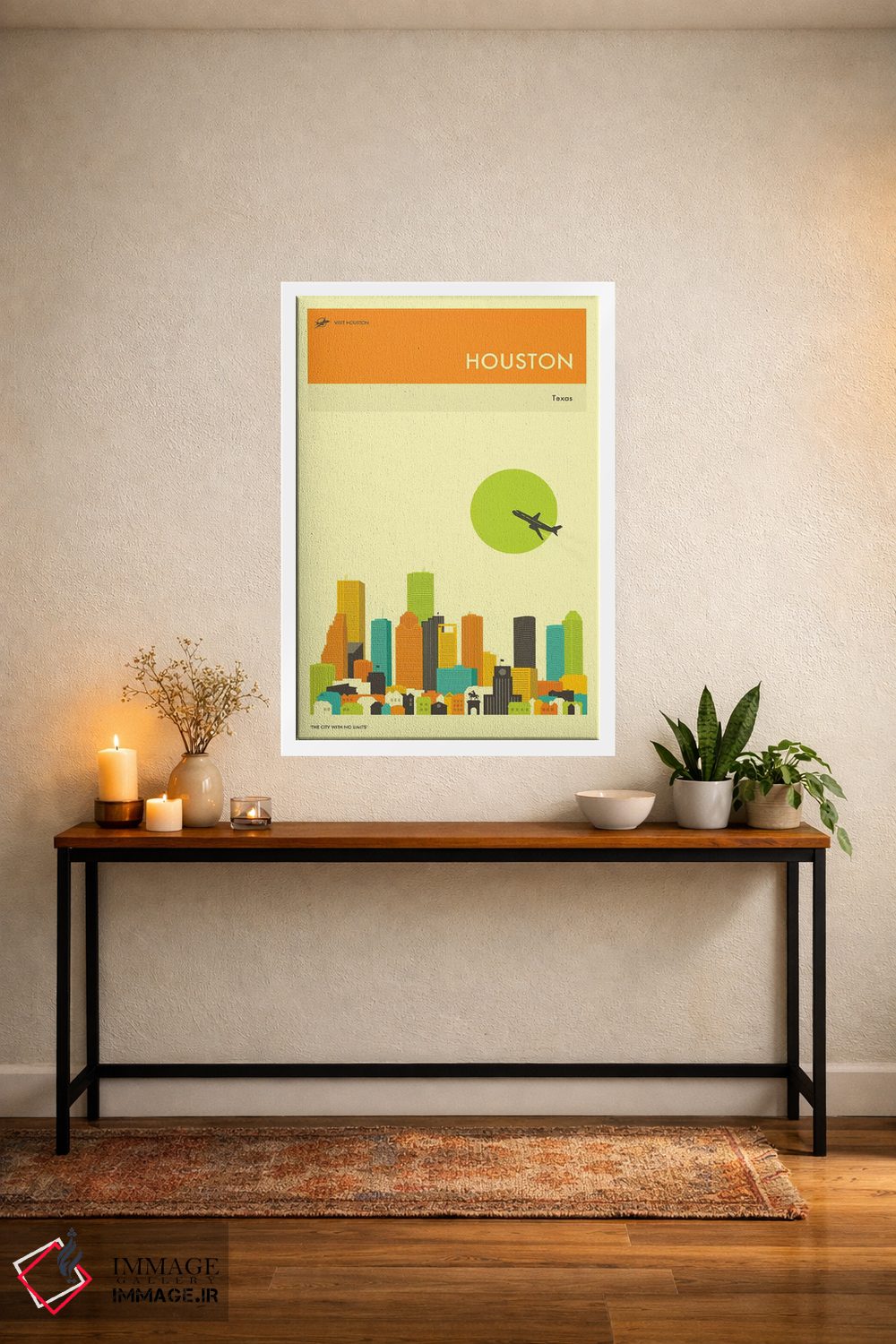 تابلو دکوراتیو افق شهر هیوستون III اثر جازبری بلو - D4W