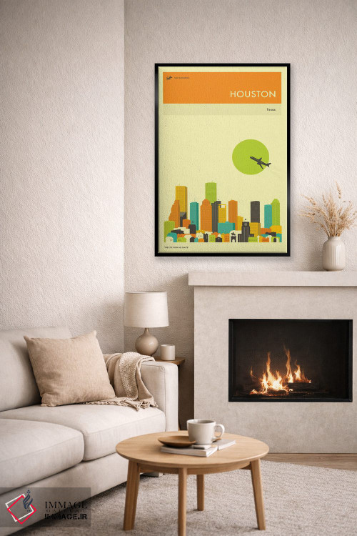 تابلو دکوراتیو افق شهر هیوستون III اثر جازبری بلو - D6B