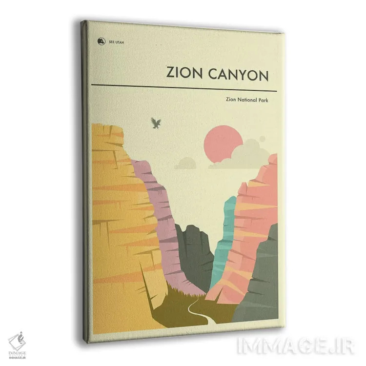 تابلو دکوراتیو Zion National Park II,دره زایان، پارک ملی زایان II اثر جازبری بلو - نمای پرسپکتیو محصول