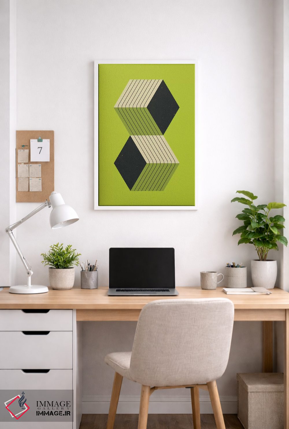 تابلو مینیمال مکعب ها VIII اثر جازبری بلو - D4W