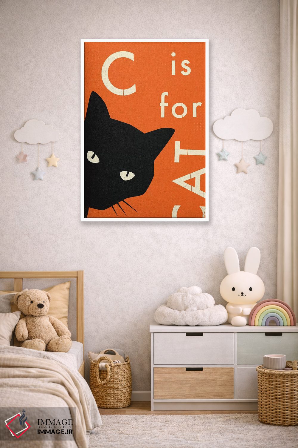 تابلو مدرن س برای گربه I اثر جازبری بلو - D4W