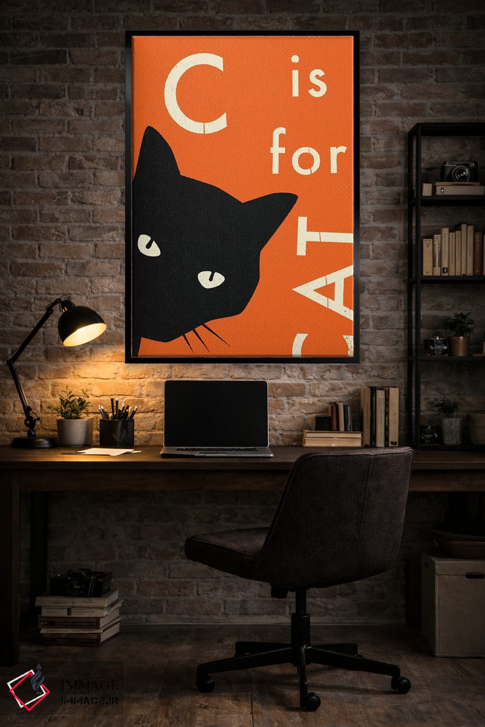 تابلو مدرن س برای گربه I اثر جازبری بلو - D6B