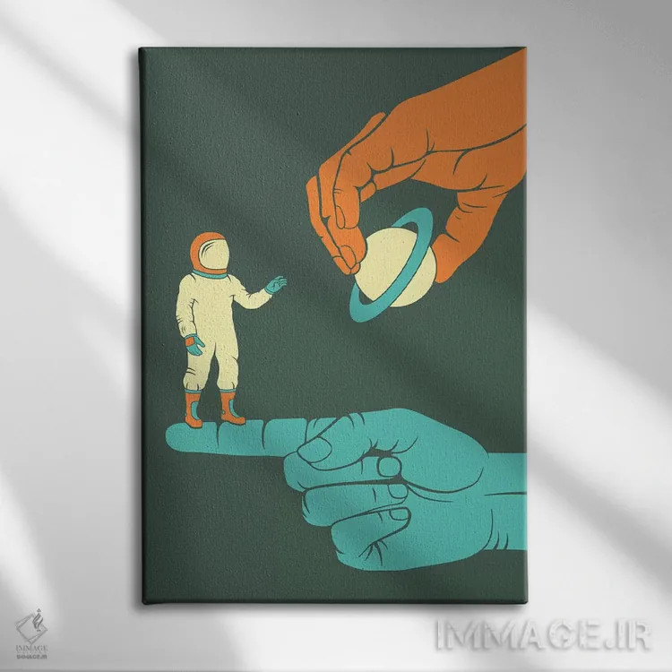 تابلو مدرن رویاپرداز II اثر جازبری بلو - نمای روبهرو روی دیوار
