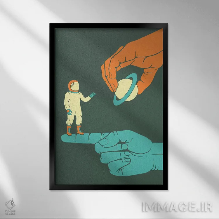 تابلو مدرن رویاپرداز II اثر جازبری بلو - نمای قابدار مشکی
