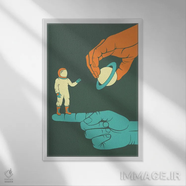 تابلو مدرن رویاپرداز II اثر جازبری بلو - نمای قابدار سفید