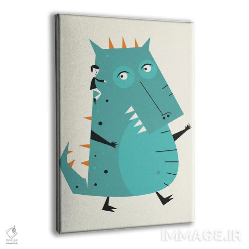 تابلو مدرن هیولا III اثر جازبری بلو - نمای پرسپکتیو محصول