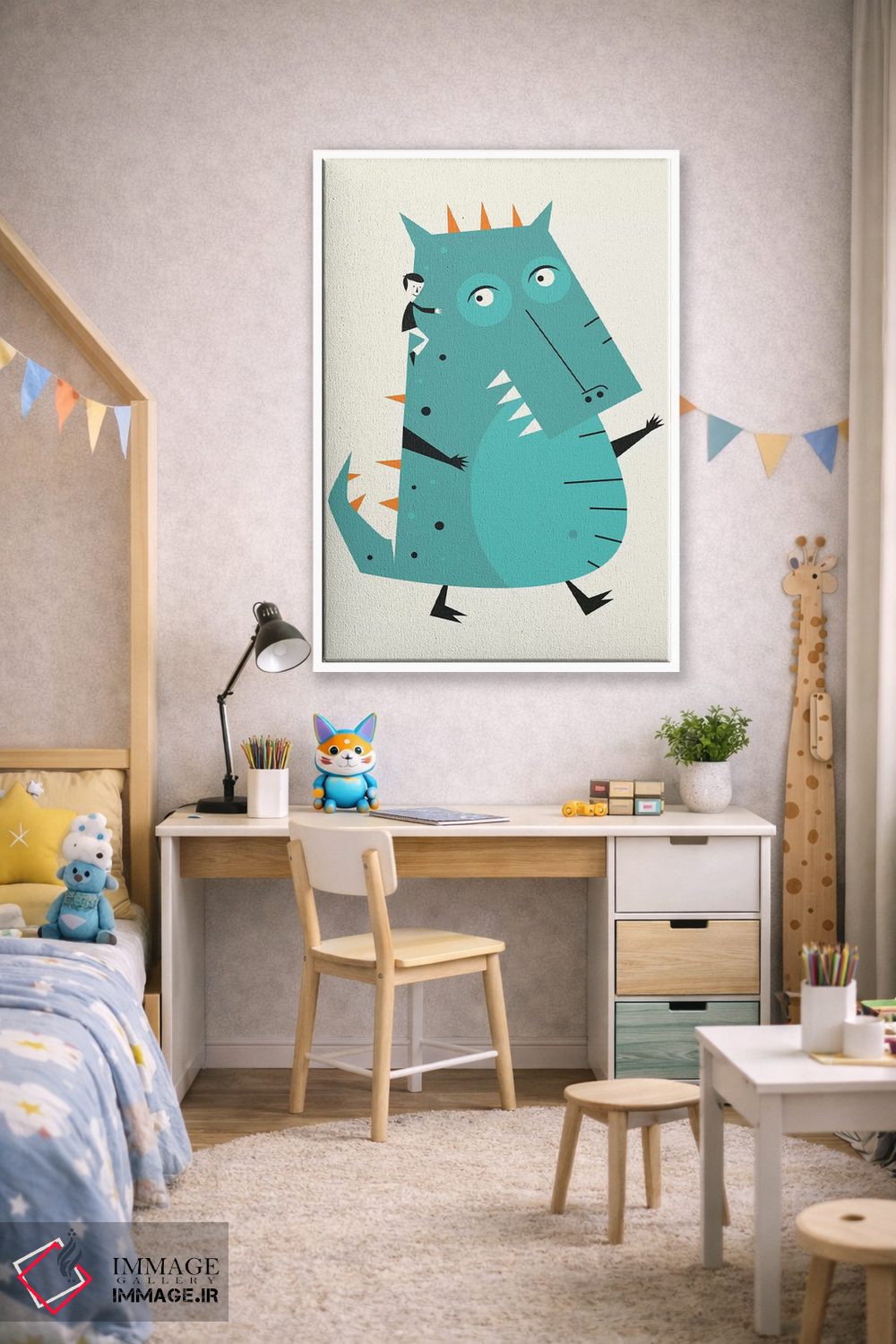 تابلو مدرن هیولا III اثر جازبری بلو - D1W