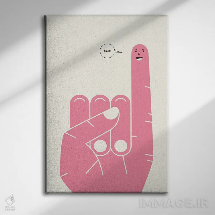 تابلو مدرن قول انگشتی اثر جازبری بلو - نمای روبهرو روی دیوار