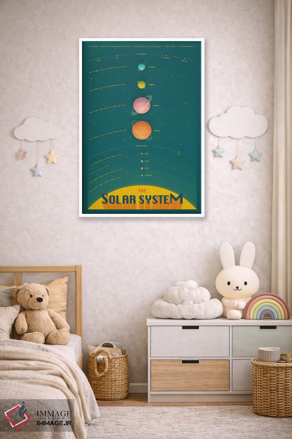تابلو مدرن منظومه شمسی IV اثر جازبری بلو - D4W