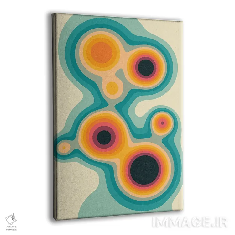 تابلو انتزاعی جریان IV اثر جازبری بلو - نمای پرسپکتیو محصول