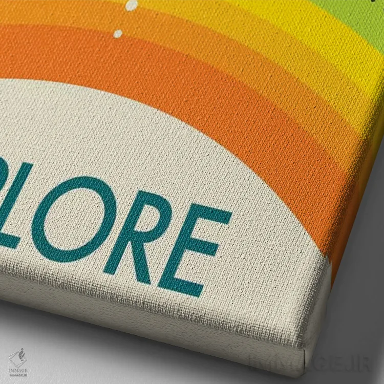 تابلو مدرن منظومه شمسی اثر جازبری بلو - نمای نزدیک بافت بوم