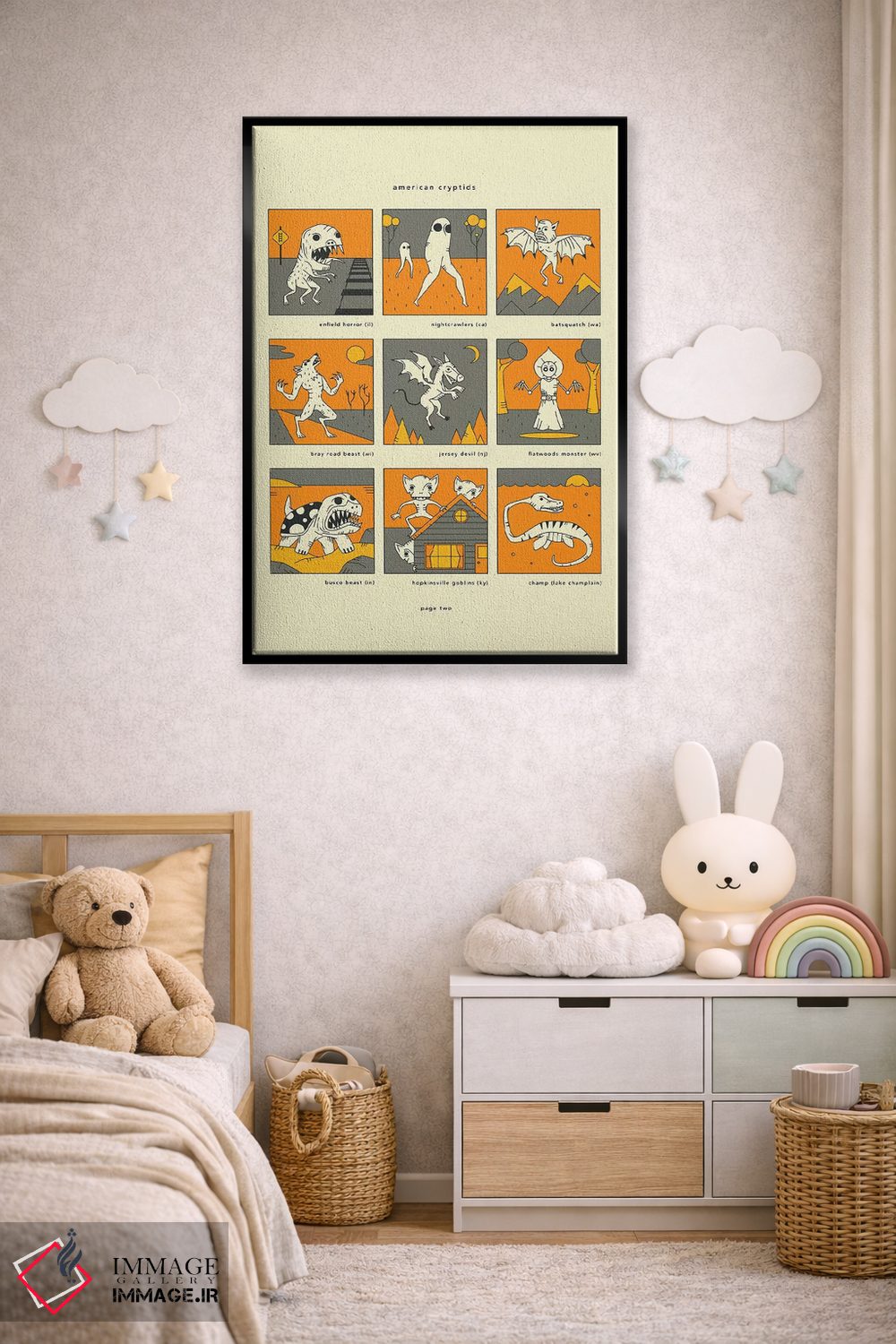 تابلو دکوراتیو موجودات ناشناخته آمریکایی صفحه II اثر جازبری بلو - D6B