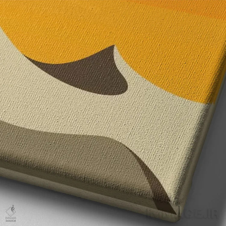 تابلو دکوراتیو دره مرگ I اثر جازبری بلو - نمای نزدیک بافت بوم